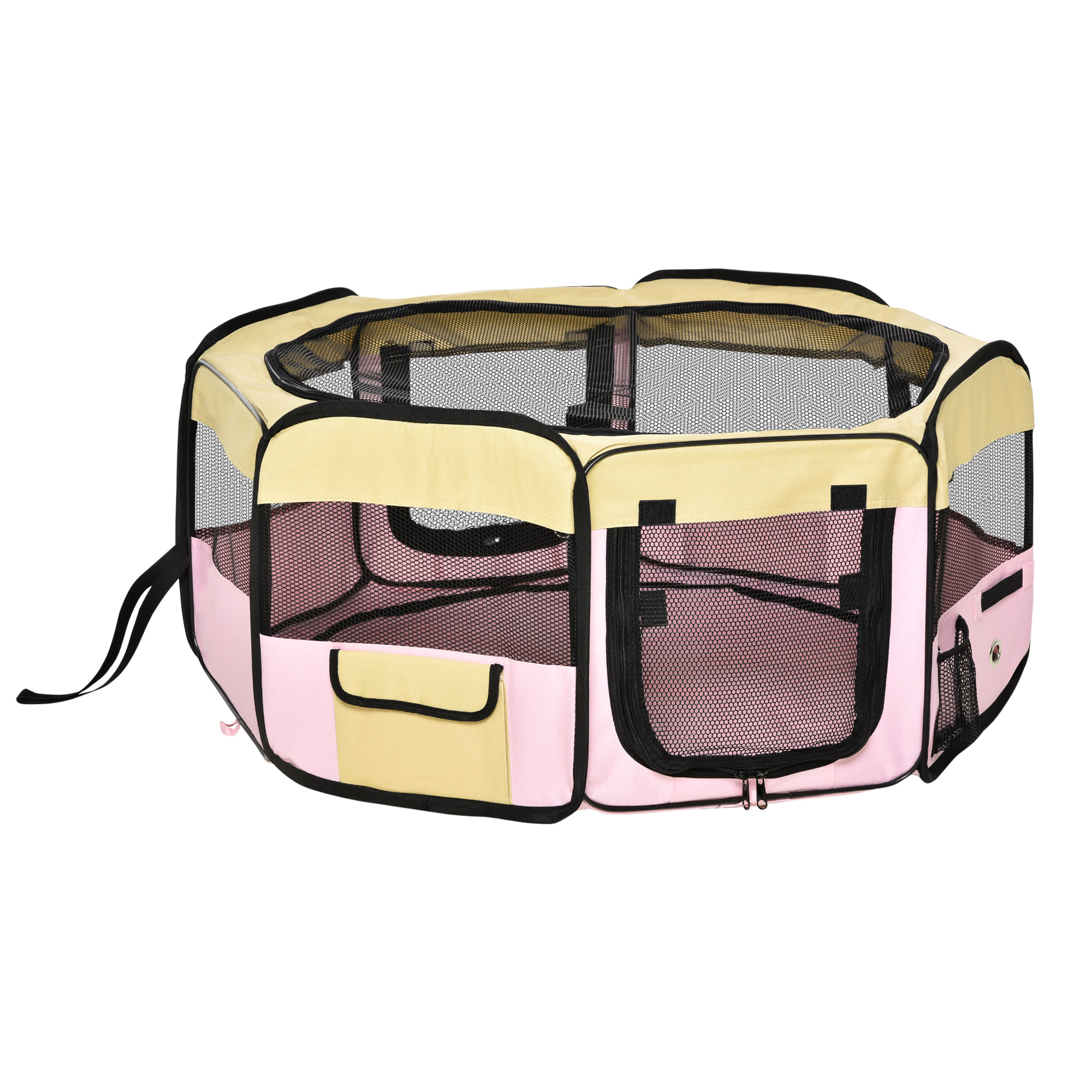Fabric Pet Whelping Box Dog Cat Puppy Playpen Rabbit Guinea Pig Play Pen In P Ink With Carry Bag Small Dia 90 X 41Hcm photo 4
