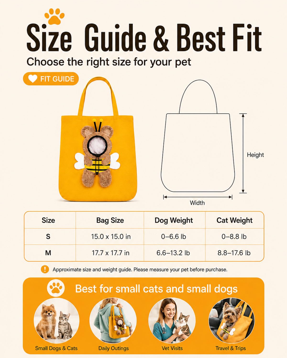 Paw Peek Bag, Breathable Pet Canvas Shoulder Carrier, Cat Dog Tote Colorful Animal Shapes Carrying Bag With Head-Out Design Adjustable Neck Small Dog Cat Carrier For Outdoor Use photo 5