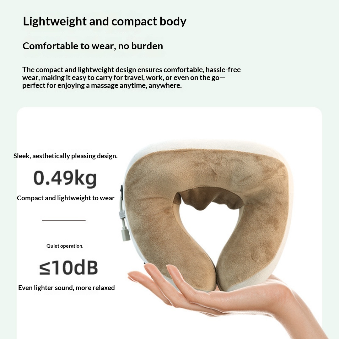 Multifunctional U-Shaped Pillow Memory Foam Portable Car Travel Electric Neck Cervical Spine Massager U-Shaped Massage Pillow photo 8