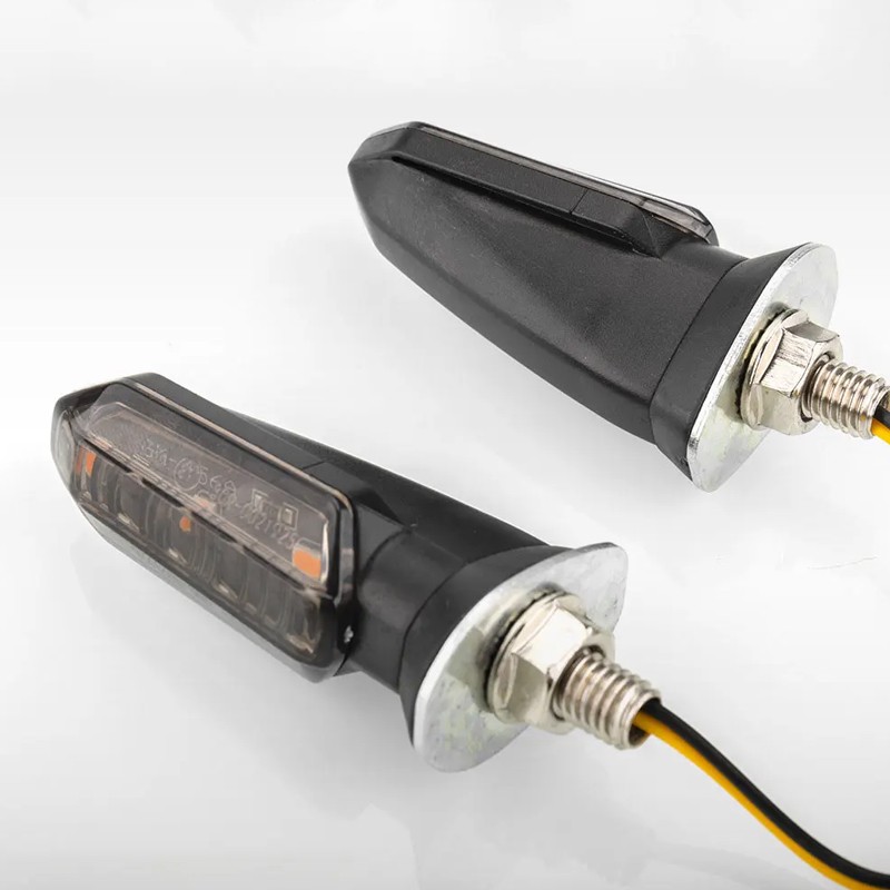 2Pcs Motorcycle Motorbike Turn Signal Lights Indicators Lamp Amber Mini LED 12V photo 8