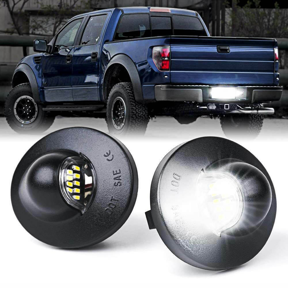 2x LED License Plate Light Tag Lamp Assembly Replacement For Ford F150 F250 F350 photo 1