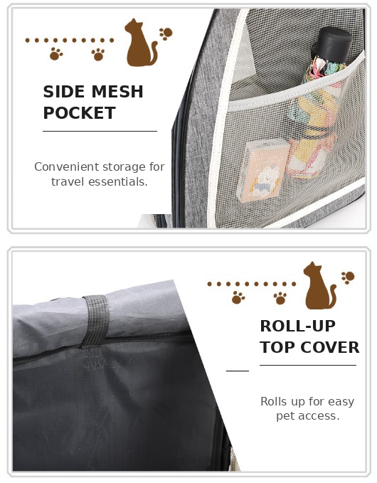 Cat Backpack Carrier Large Pet Backpack For Small Dog Medium Cat Puppy Kitten Bunny Up To 13lbs, Ventilated Mesh Dog Collapsible Travel Backpack For Hiking Walking Outdoor photo 7