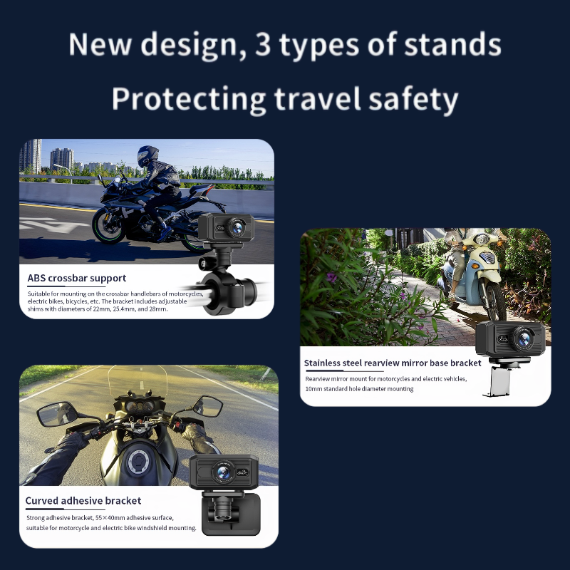 3K Motorcycle Dash Cam Outdoor Riding Waterproof Sports Camera For Electric Bicycles photo 6