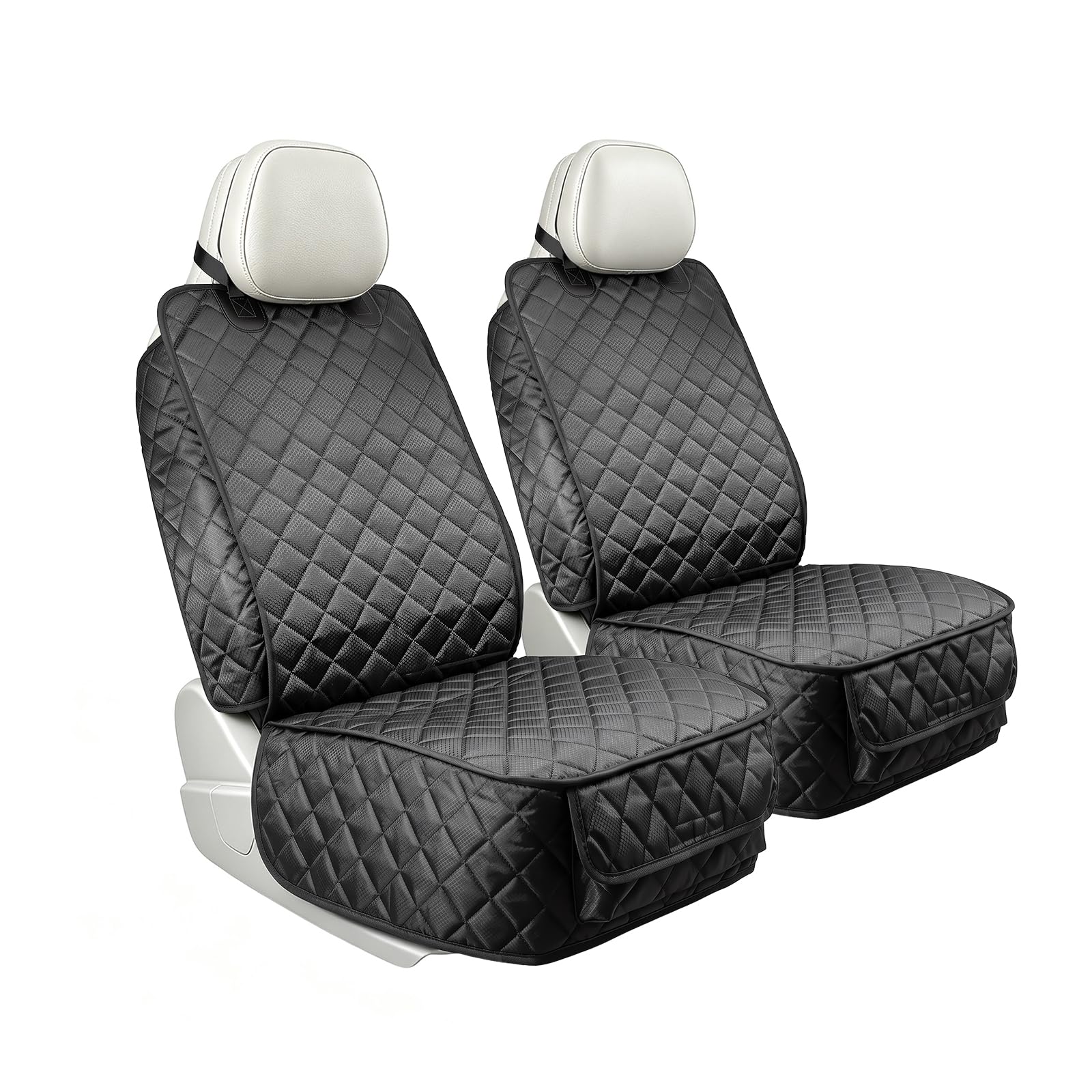 2 Pack Dog Car Seat Cover For Front Seat, Waterproof Car Seat Protector 900D Tear-resistant Front Seat Cover For Dogs, Full Side Flaps, Non-slip, Universal Fit For Cars Trucks SUVs, Easy To Clean photo 1