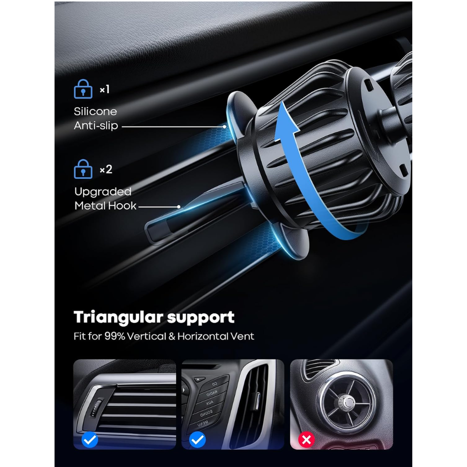 Car Vent Phone Mount With 20 Strong Magnets, Magnetic Air Vent Holder For IPhone And Smartphones photo 5