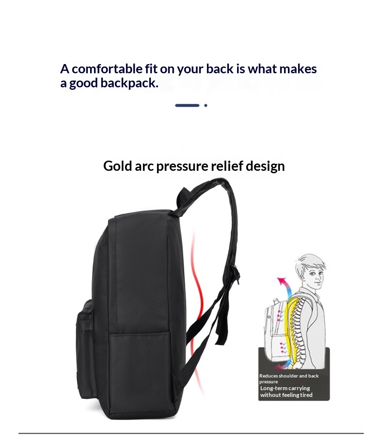 Business Double Shoulder Bag Fashion Casual Large Capacity Travel Backpack Laptop Bag Versatile Lightweight College Student Backpack - Gray  No USB photo 3