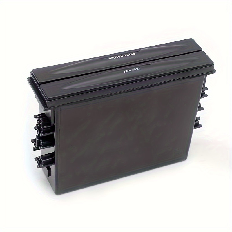 Single Din Radio Pocket, 2 In 1 Car Radio Storage Box Multi Purpose ABS Universal 1DIN 2 Layer Black Cup Holder photo 2