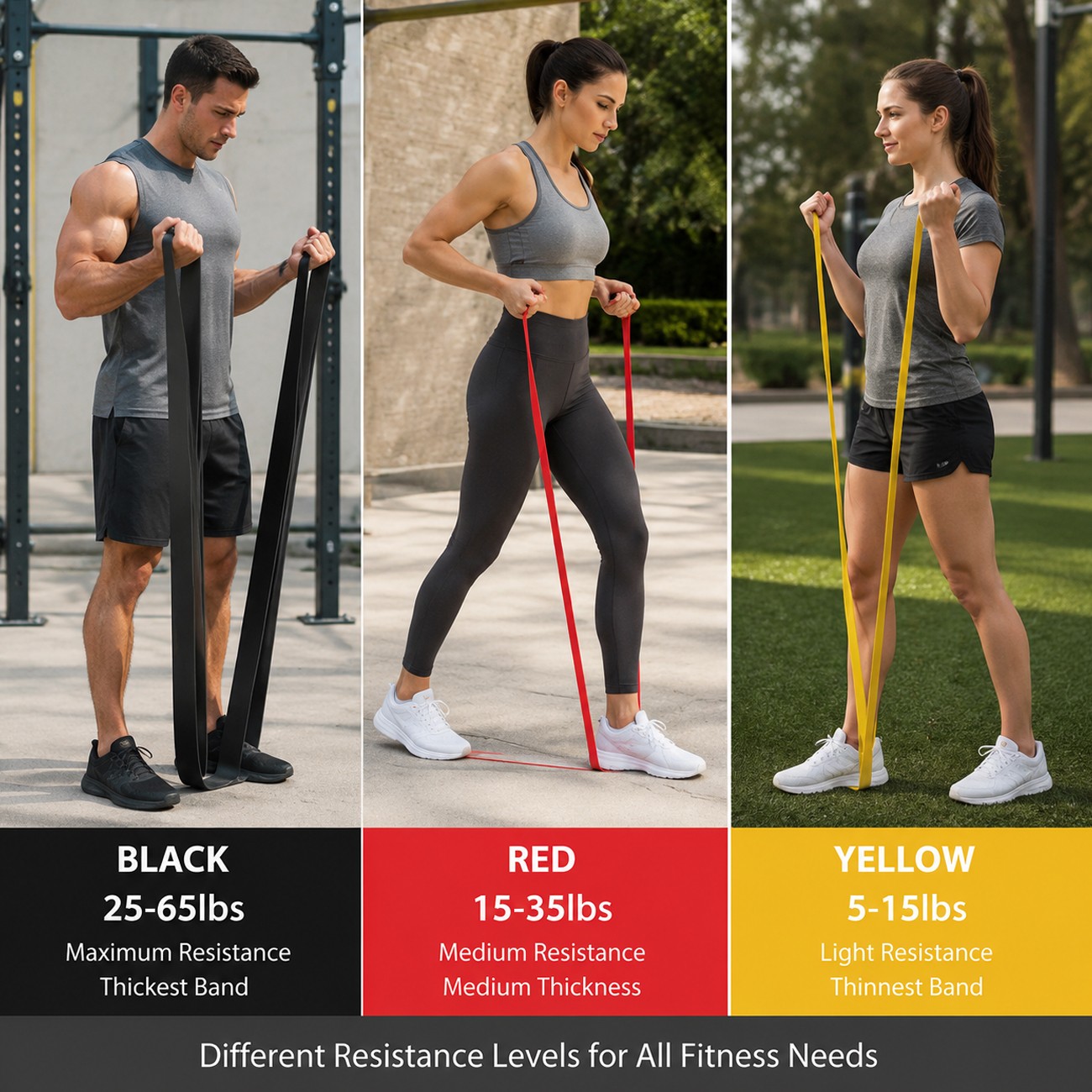 3pcs Strong Resistance Bands Loop Heavy Duty Exercise Sport Fitness Gym Yoga TPE photo 8