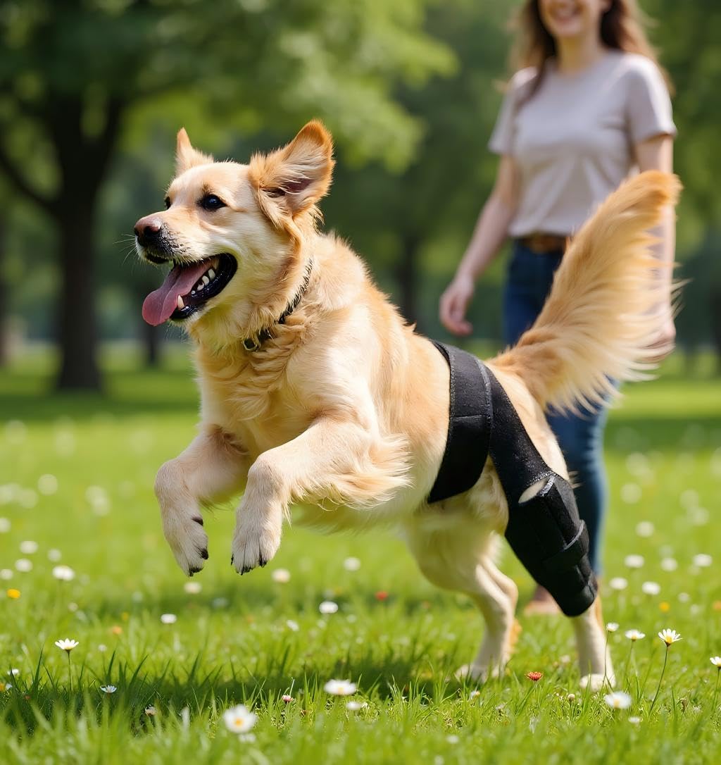 Dog Knee Brace For Torn ACL Hind Leg, Comfortable And Adjustable Support Brace With Two Stabilizer, Dog Leg Braces For Back Leg With Extra Support, Arthritis Relief And Surgery Recovery photo 3