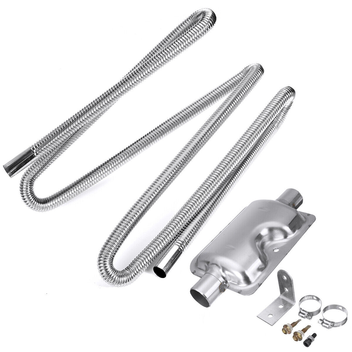 300cm Stainless Steel Exhaust Pipe Silencer Car Parking Air D Iesel Heater Kit photo 2