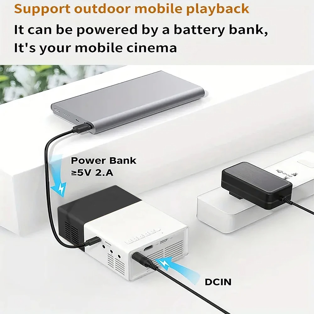 Portable Wired Mobile Phone Projector With Extendable Stand, LED Mini Home Video Device, 1080p HD Screen, USB SD AV HD photo 7