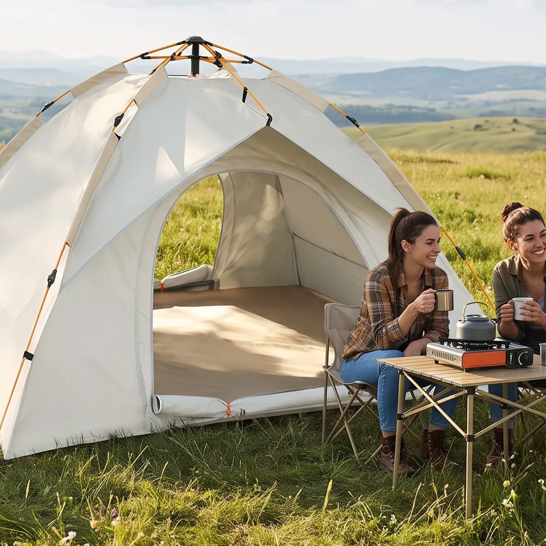 2-3 Man UK Outdoor Automatic Instant Double Layer  Up Camping Tent Waterproof photo 6