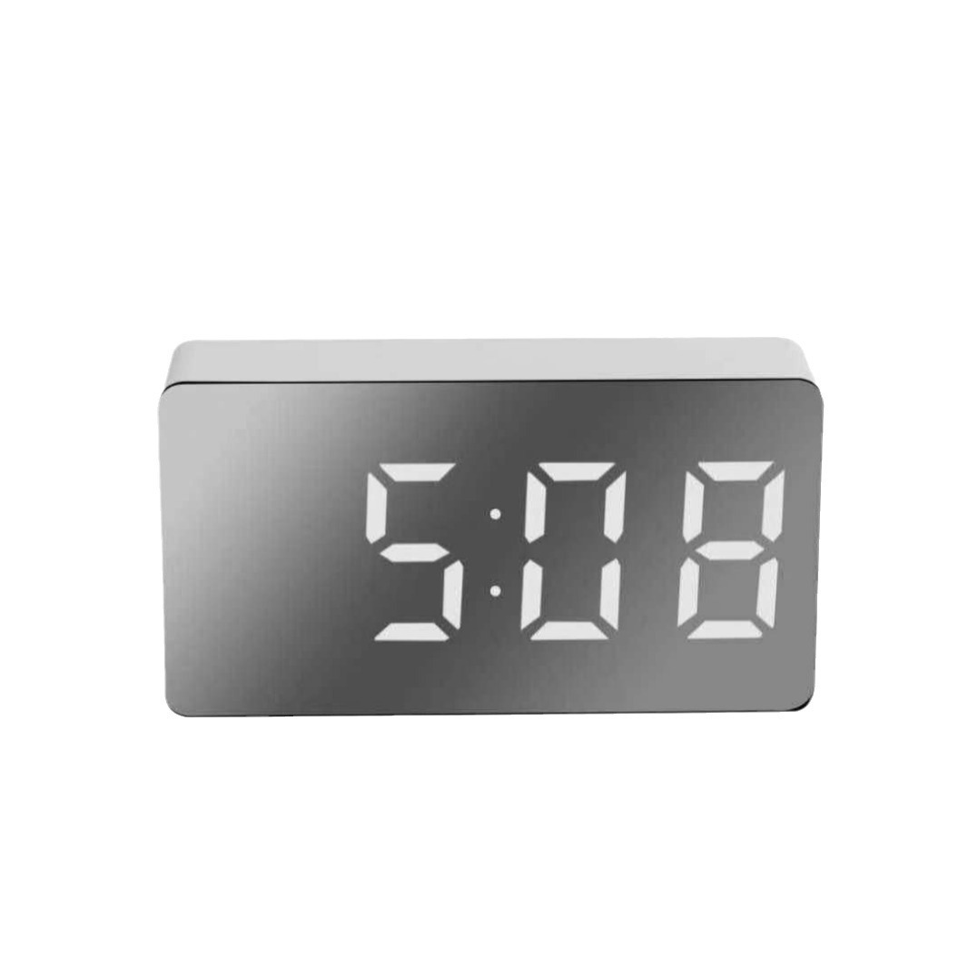 Mini LED Plug-in Clock, Bedroom Electronic Digital Alarm Clock, Car Clock, Multi-color Font Portable Silent Mirror Clock photo 1