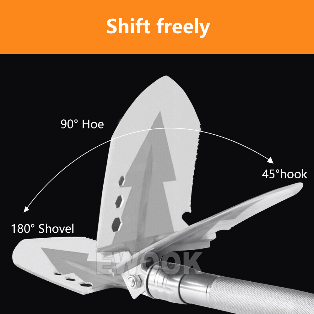 Camping Shovel Folding Outdoor Survival Tools Multifunction Hiking Military photo 3