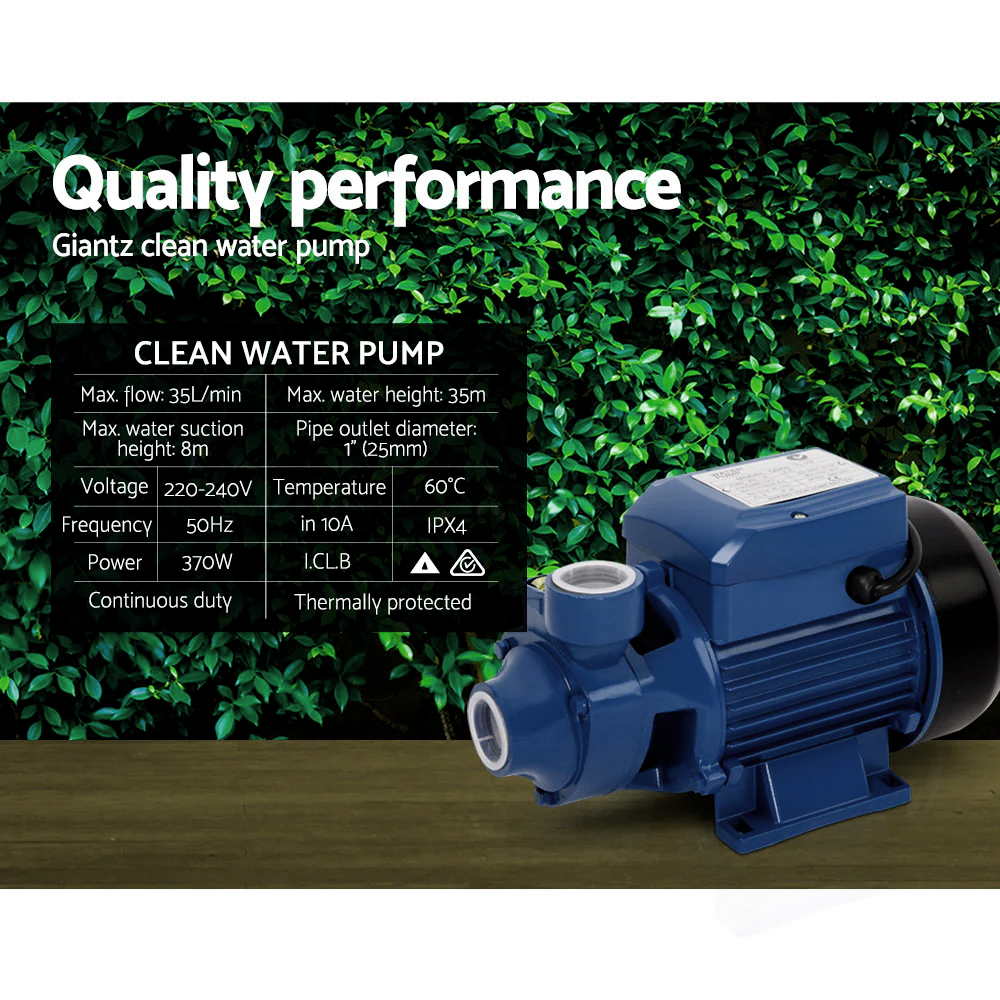 QB60 Peripheral Water Pump For Garden Boiler Car Wash Auto Irrigation House photo 3