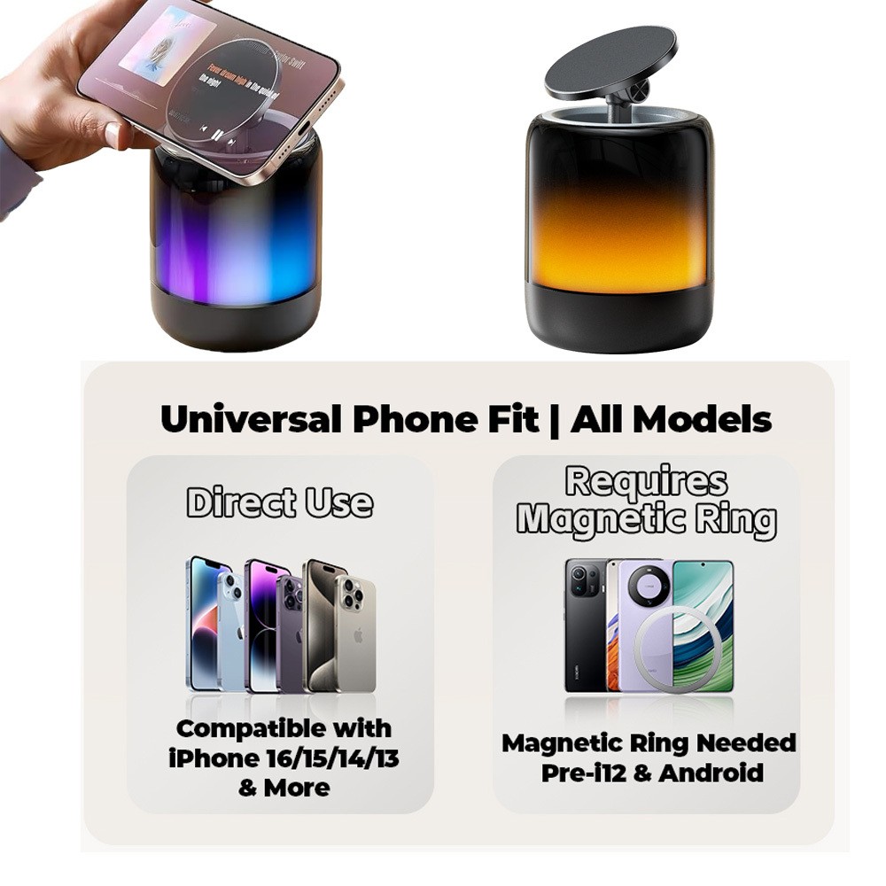 Mini Portable Bluetooth Speaker Phone Holder 4-in-1 Bracket Speaker Night Light photo 8