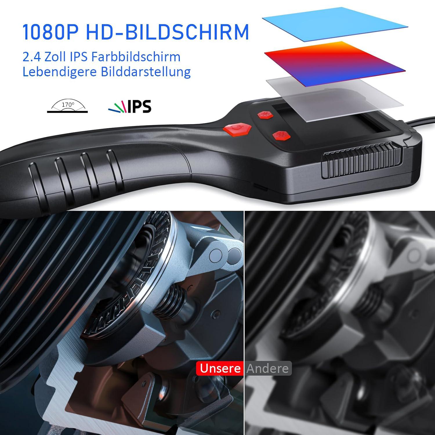 HD Dual-Lens Waterproof Endoscope Camera With Built-in Lights  Inspection Endoscope photo 3