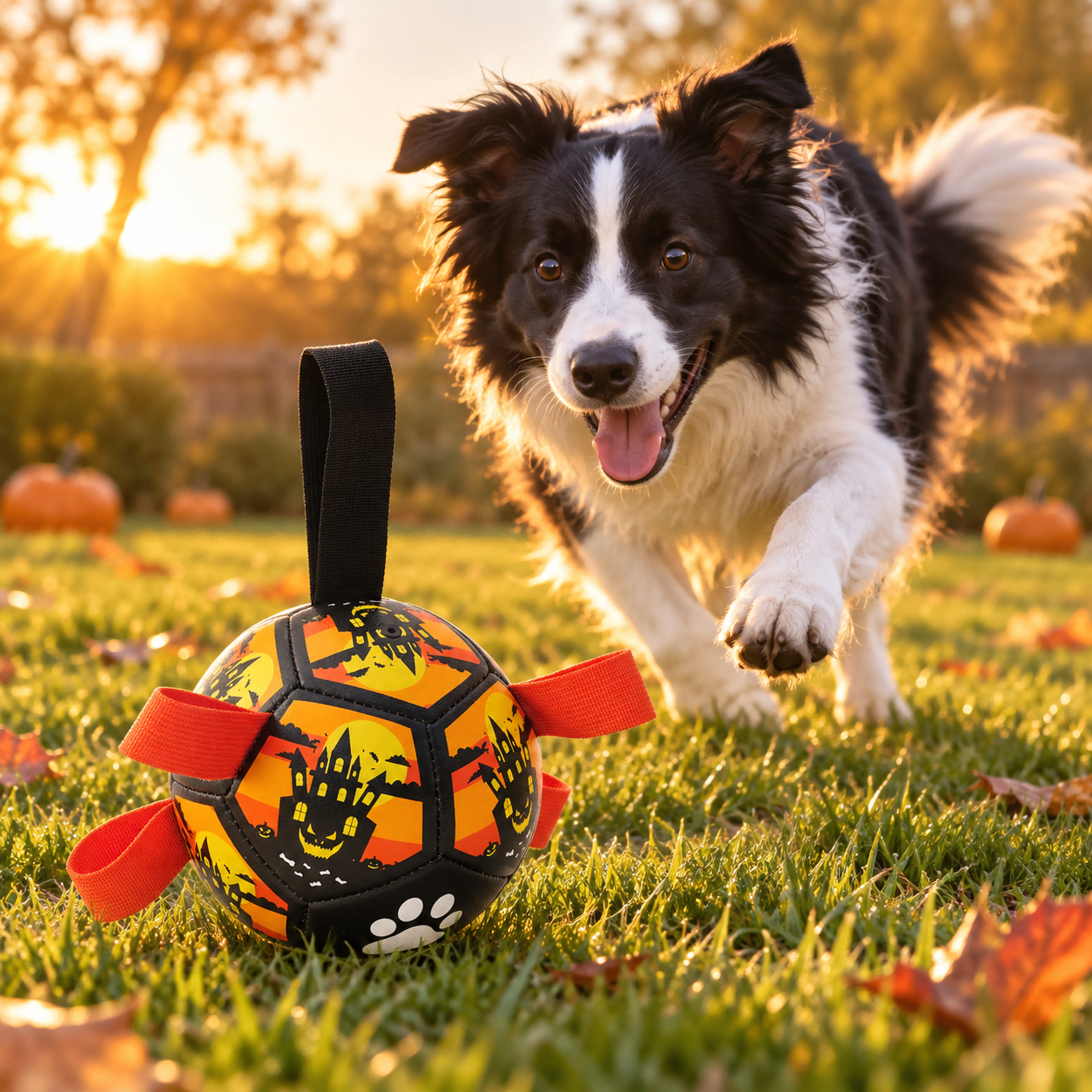 Dog Toy Ball For Christmas And Halloween, Training Soccer Ball, Pet Toy, Interactive Pull Rope Toy, Pet Supplies photo 2