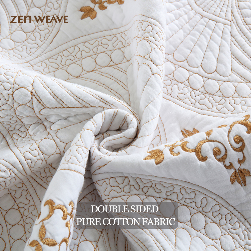 3-Piece Arabesque Quilted Bedspread Set Luxury Hotel Collection, No Clumping Pre-Shrunk Envelope Closure Shams Luxury Hotel Collection, No Clumping Pre-Shrunk Envelope Closure Shams photo 5
