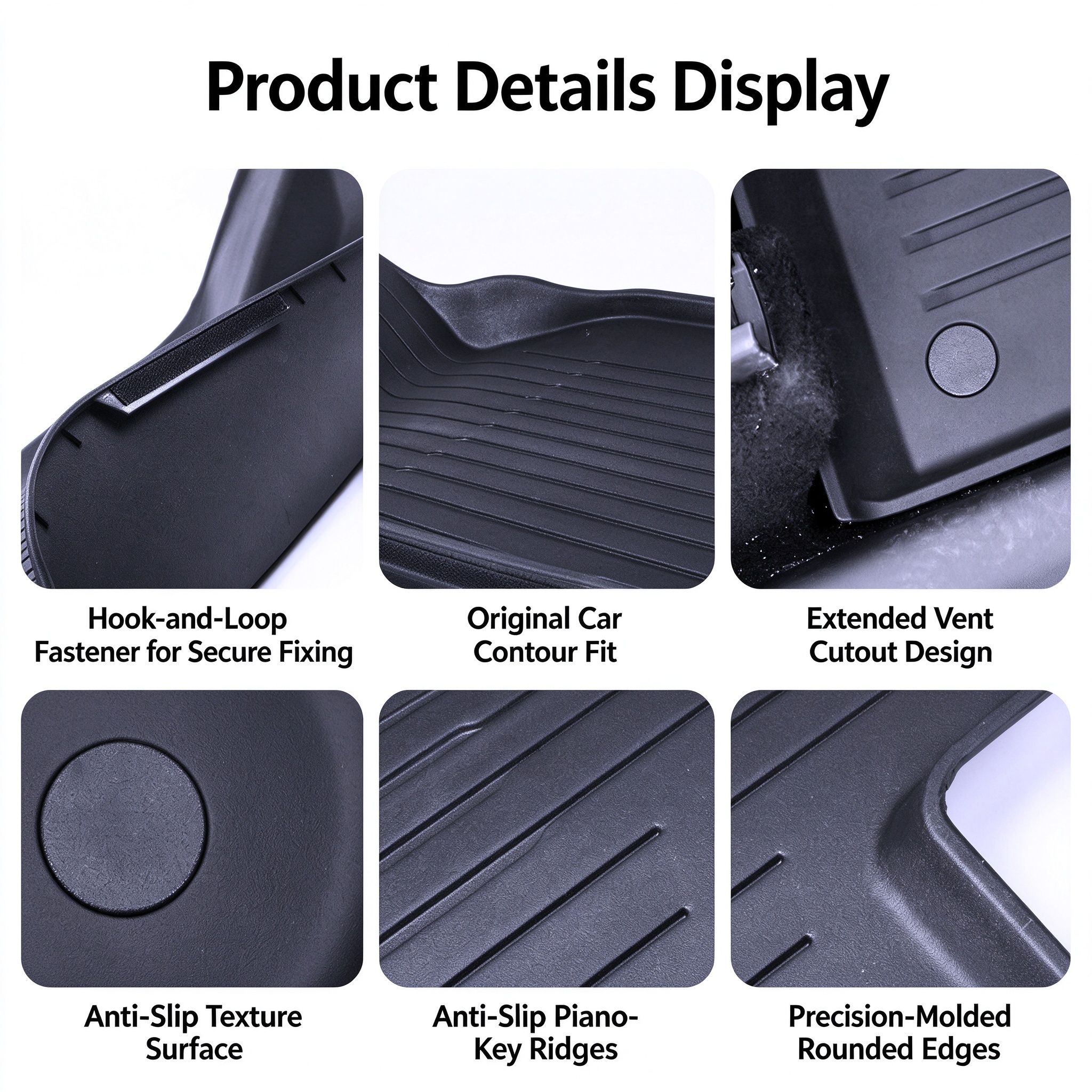 Custom Injection Molded TPE Full Set Floor Mats & Trunk Liners For Tesla Model Y, Eco-friendly & Comfortable, Wholesale Available photo 6