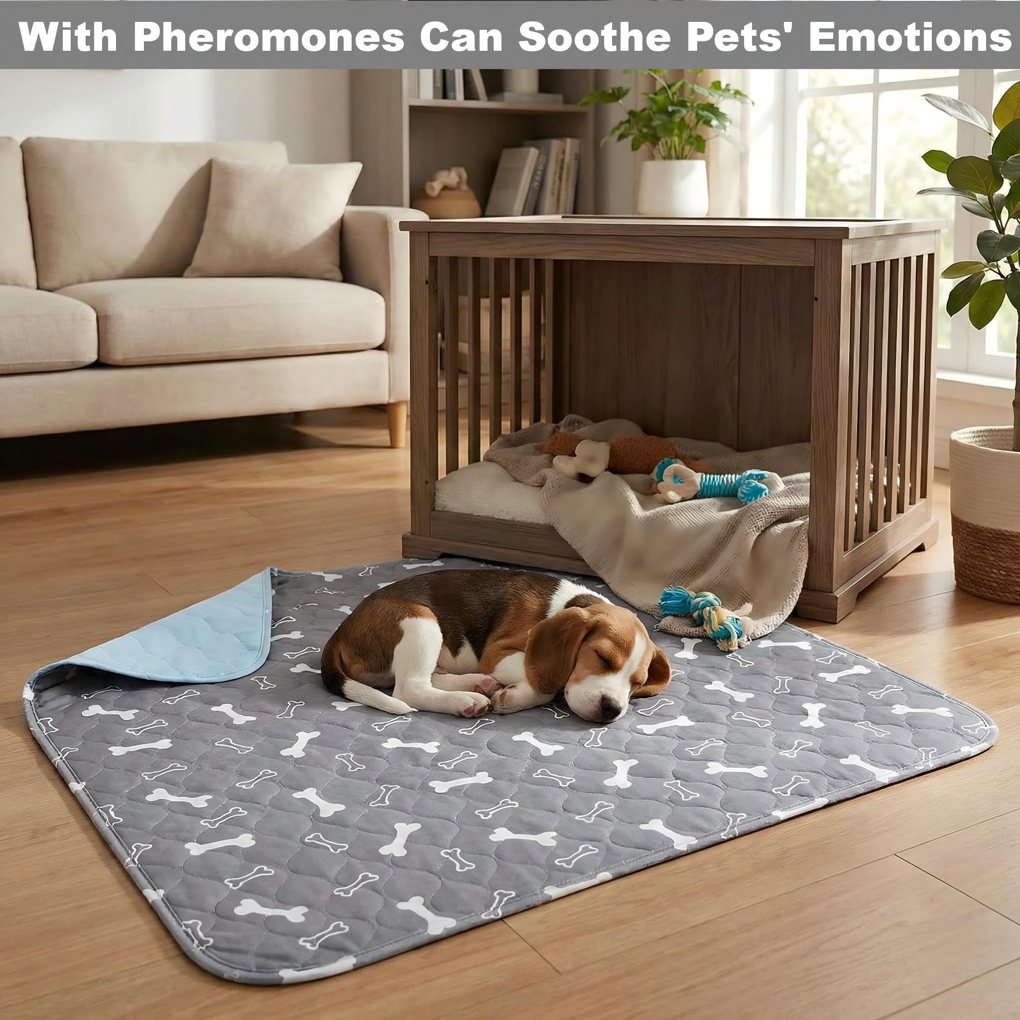 Puppy Urine Pad, Non-Slip Leakproof Dog Pee Mat , Washable Reusable Puppy Training Pads,Odor Resistant Absorbent Pad For Dogs And Cats photo 8