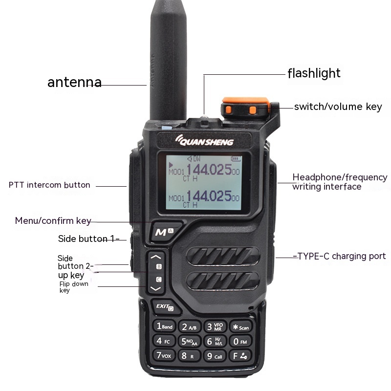 Walkie-Talkie Lithium Battery Frequency Outdoor Self-driving Multi-band photo 3