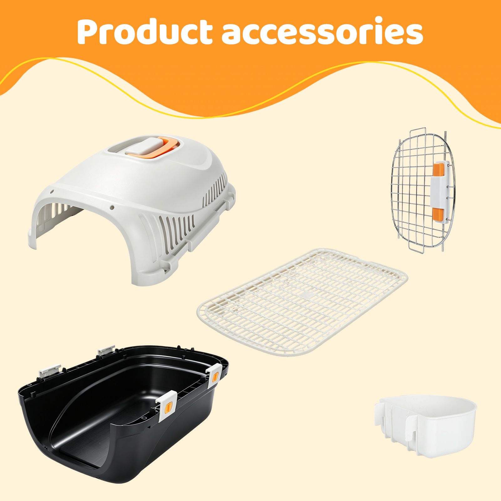 Plastic Cat Carrier Top Load For Small Dogs And Cats 49 X 32 X 32 Cm photo 2