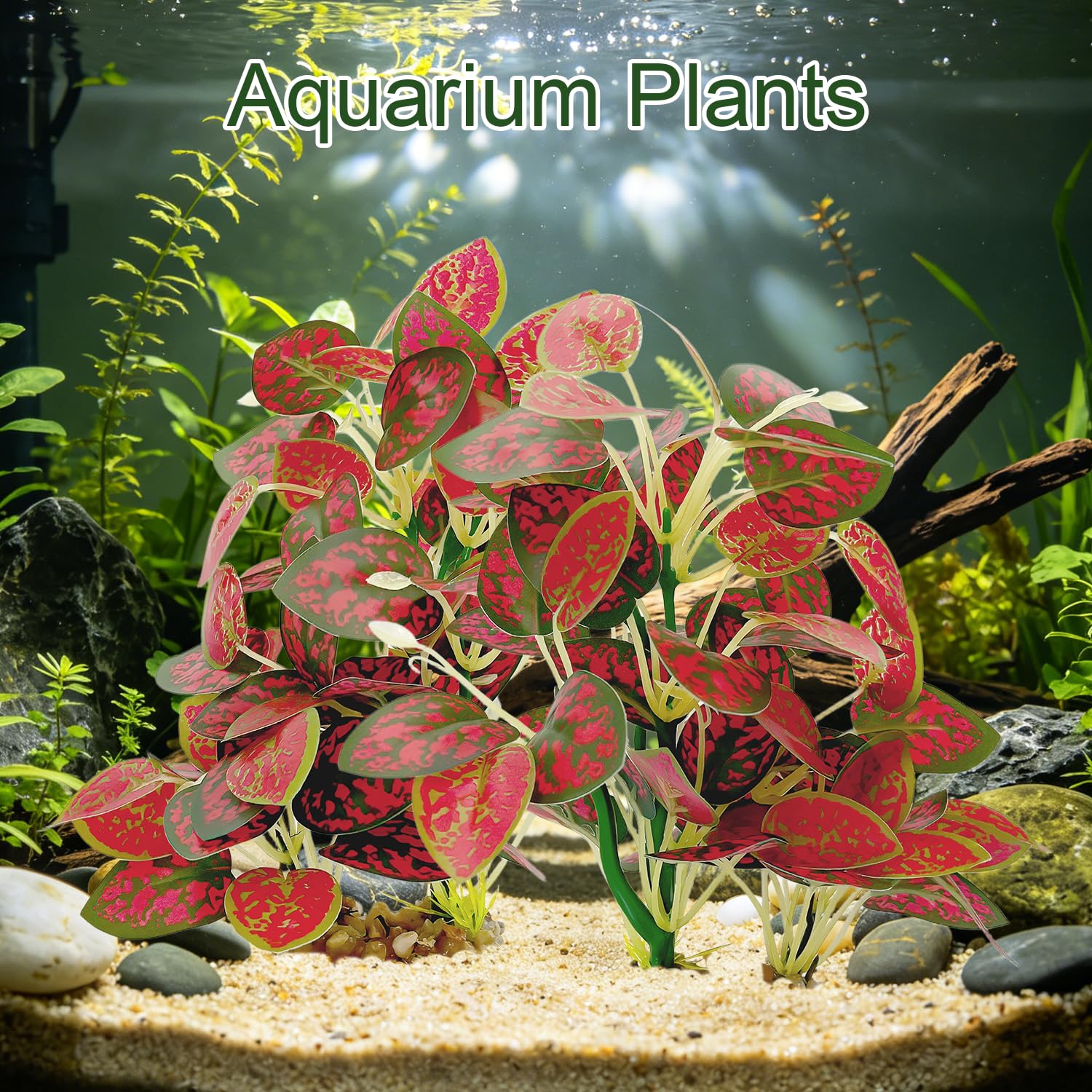 Silk Aquarium Plants 2-Pack, 8.6-inch Artificial Aquarium Silk Plants -  Simulated Fish Habitat Decor, Safe Silk Plants For Aquariums Fish Fishbowl photo 6