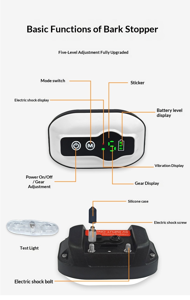 Smart Vibration Anti-Bark Dog Training Collar, IP67 Waterproof photo 8