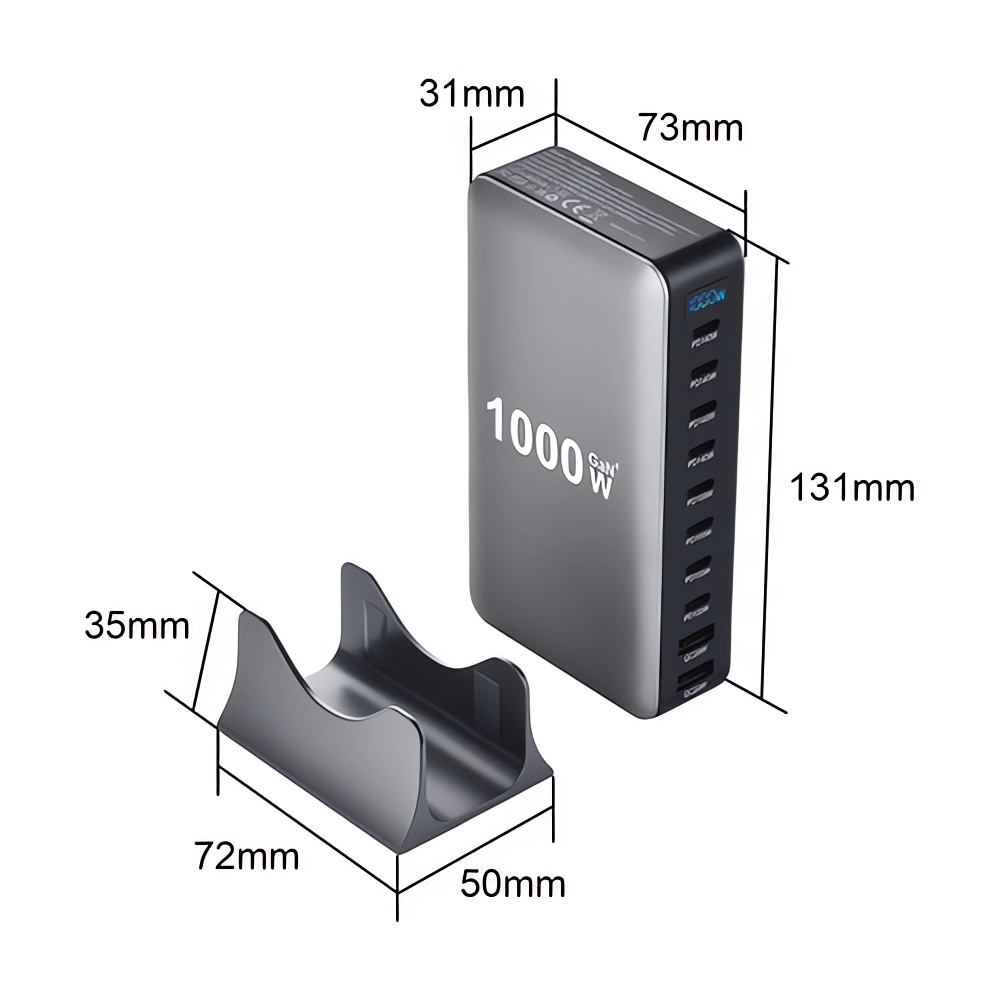 GaN1000W 10Ports Fast Charging Station USB&Type-C For  Laptops  MacBook photo 8
