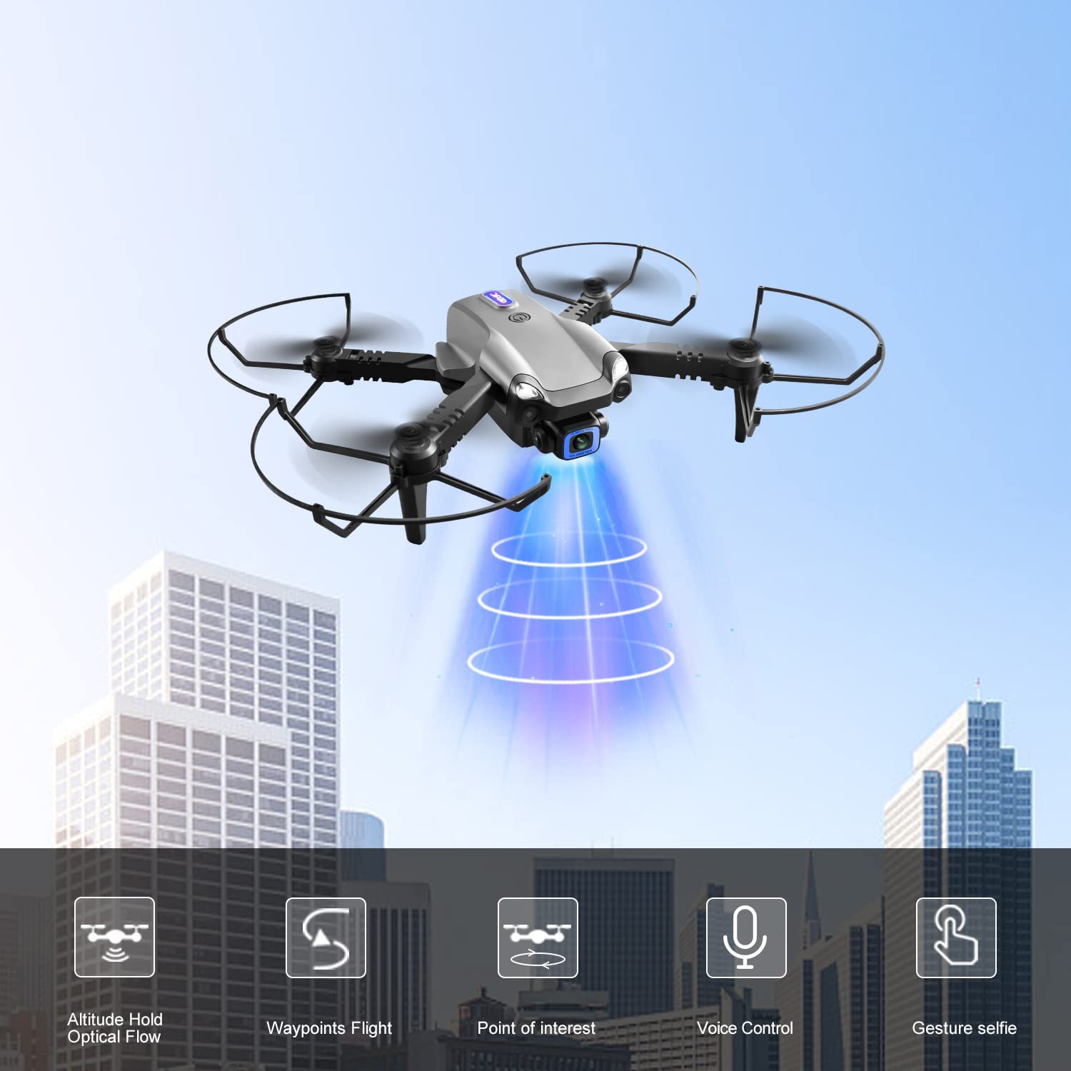 V20 RC Drone WIFI FPV 6K HD Dual Camera Gesture Photo Foldable Quadcopter 2 Battery,Suitable For Beginners.Logistics Is Randomly Sent By UPS, USPS,UNI,GOFO. photo 3