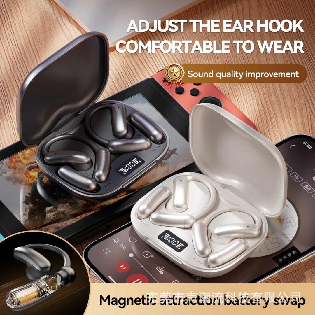 Cross Border Explosion M127 Long Range Hanging Earphone Private Model High Color Value Low Latency Wireless Bluetooth Headphones Wholesale photo 1