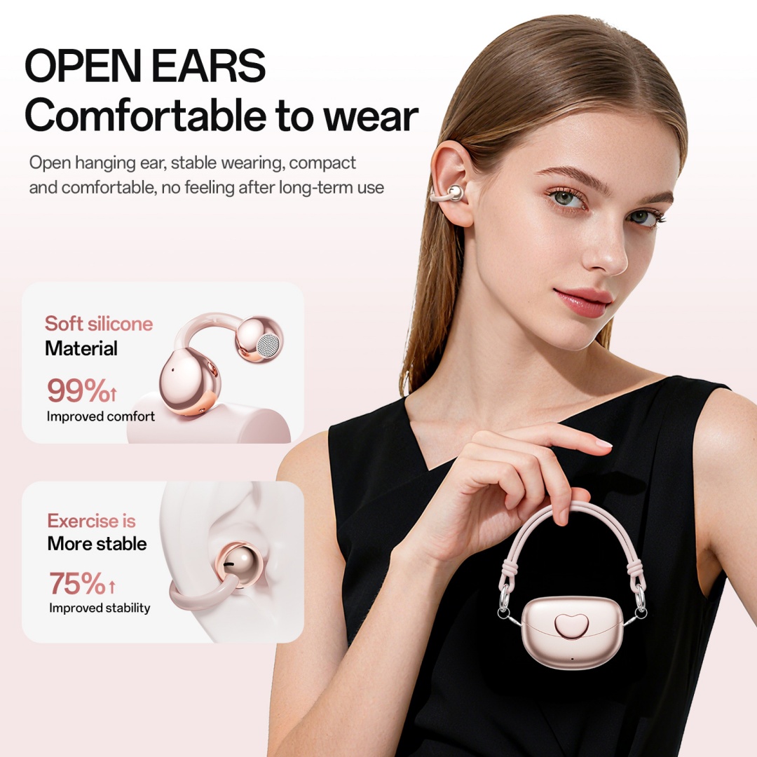 Cross-border ECommerce Explosion M106 Earphone Simple Love Clamp Earpack Mini Bag Wireless Bluetooth Headphones Wholesale photo 5