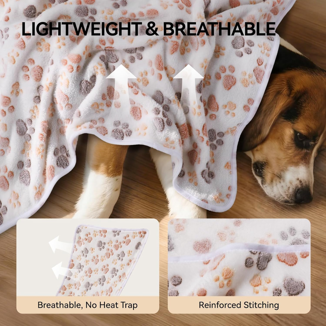 1 Pack 3 Blankets Super Soft Fluffy Premium Fleece Dog Blankets For Puppy Cat Pet Blanket Flannel Throw Warm Sleep Dog photo 5