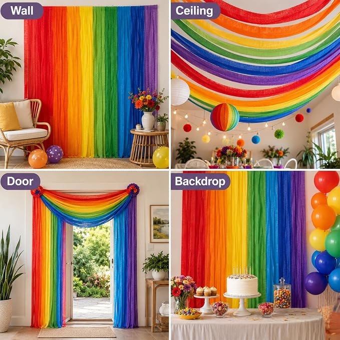 12-Roll Party Crepe Paper Streamers 984FT For Halloween, Christmas, Weddings, Baby Showers And Celebrations photo 3