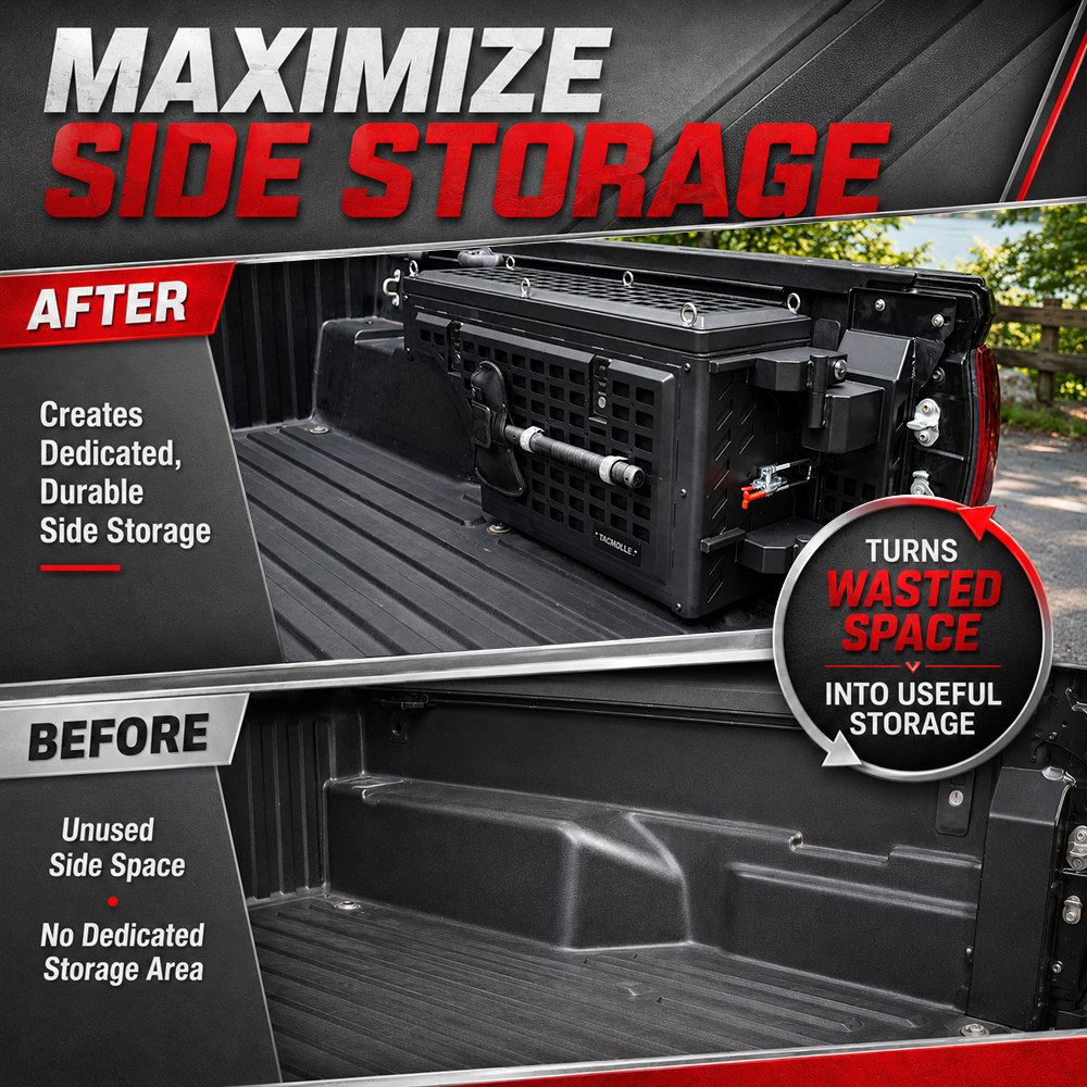 Truck Bed Side Storage Tool Box SwingCase Fits Tacoma 5ft Short Bed-R photo 5