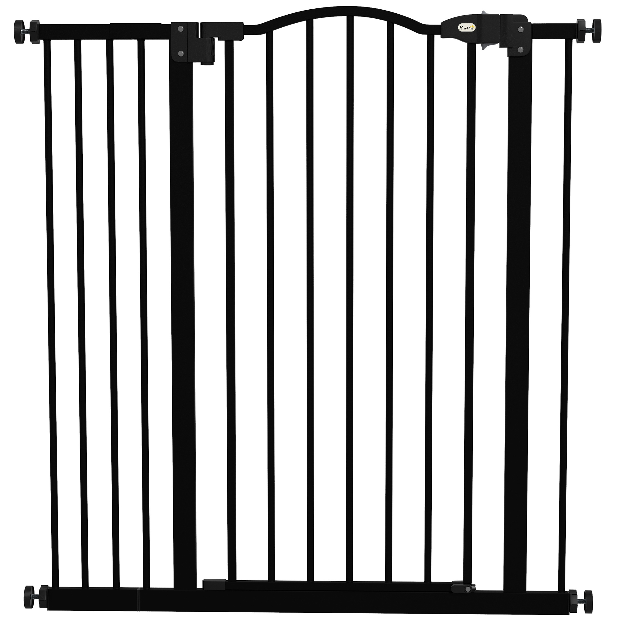 PawHut Pressure Fit Dog Stair Gate No Drilling Safety Gate Auto Close For Doorways, Hallways, 74-94cm Adjustable, 94cm Tall photo 2