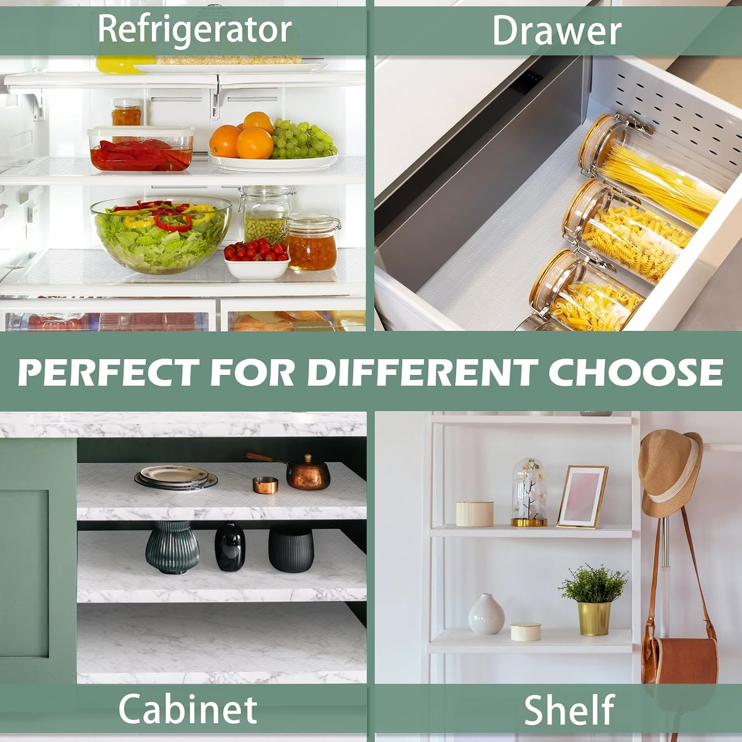 Shelf Liners Non-Adhesive Drawer Liner Waterproof Oil-Proof EVA Cabinet Fridge Liner Clear 12 X 120 Inch photo 2