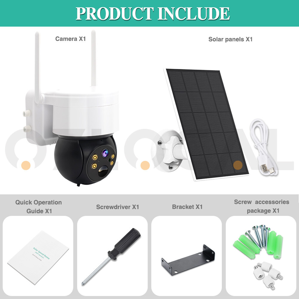 Solar Security Camera Battery Powered Outdoor Wireless WiFi IP CCTV PTZ Camera photo 2