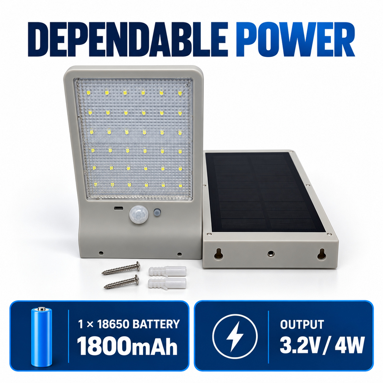 Solar Powered Rechargeable Motion Sensor LED Work Light 4W For Auto W730 Street Outdoor Road photo 3