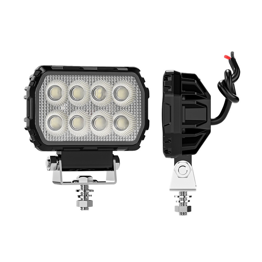 2PCS 4.4 Inch Rectangular Led Work Lights Flood Beam Fit Digger Tractor Digger photo 5