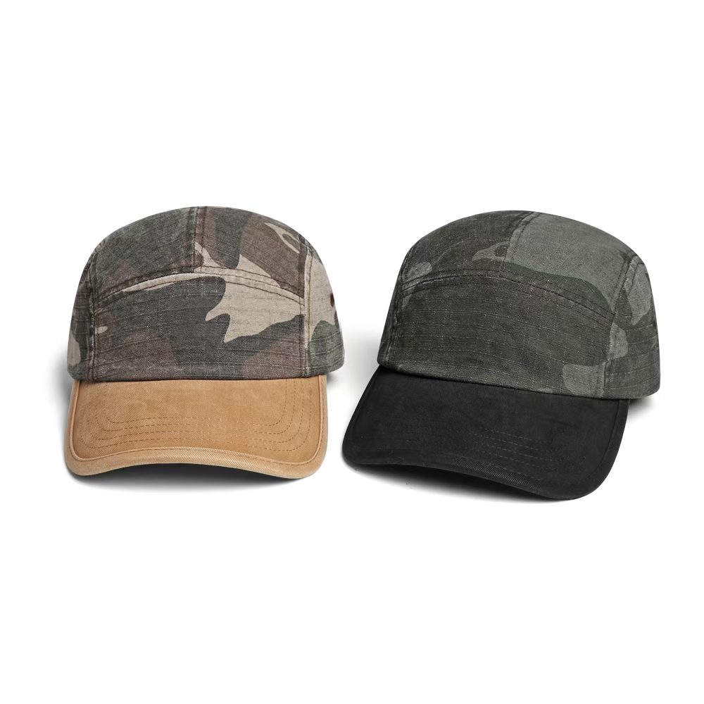 American-style Vintage Patchwork Washed Distressed Baseball Cap, Five-piece Short Brim Hip-hop And Artsy Casual Hat photo 3