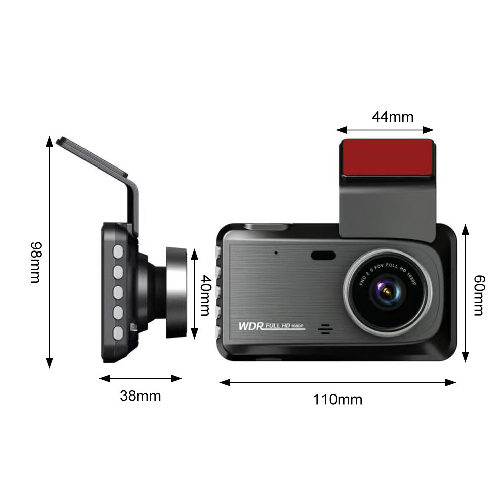 1080P Car Dash Camera Dual Front Rear Video DVR Recorder Night Vision G Sensor photo 6