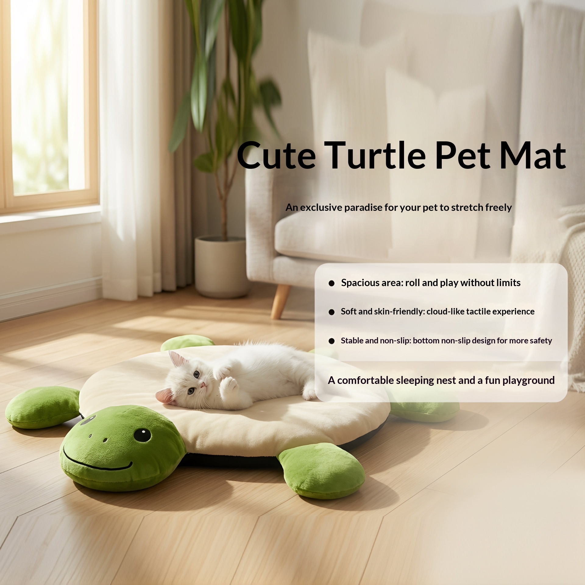 Indoor Portable Pet Sleeping Bed, Lightweight Cat And Dog Rest Mat, Non-Slip Warm Sleeping Mat, Easy To Clean Pet Daily Necessities photo 3