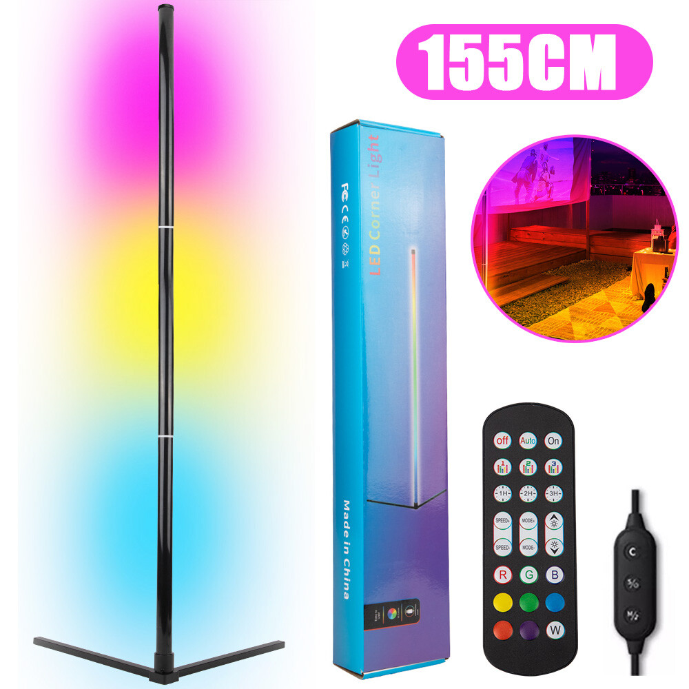 10W RGB LED Corner Floor Lamp  Modern Minimalist Remote-Controlled Mood Light For Home Decor photo 1