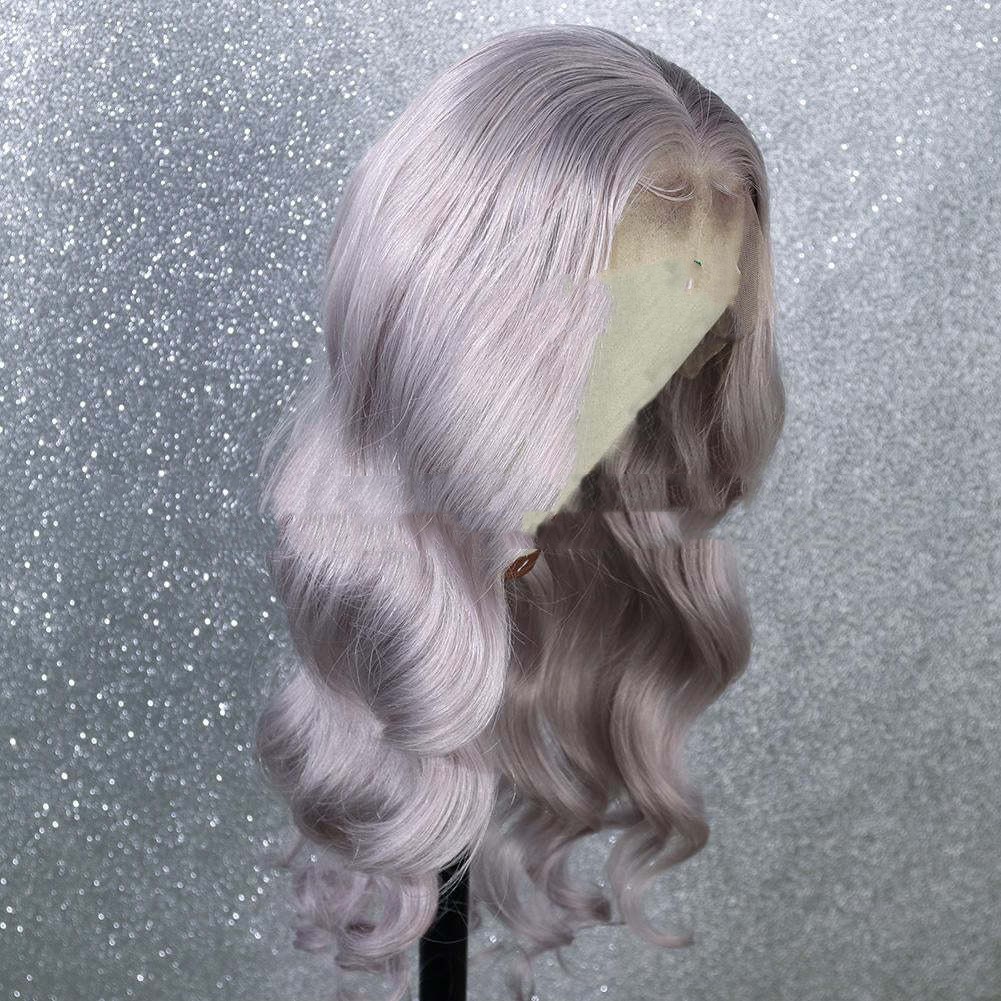 Wave Long Curly Synthetic Fiber Front Lace Wig photo 4