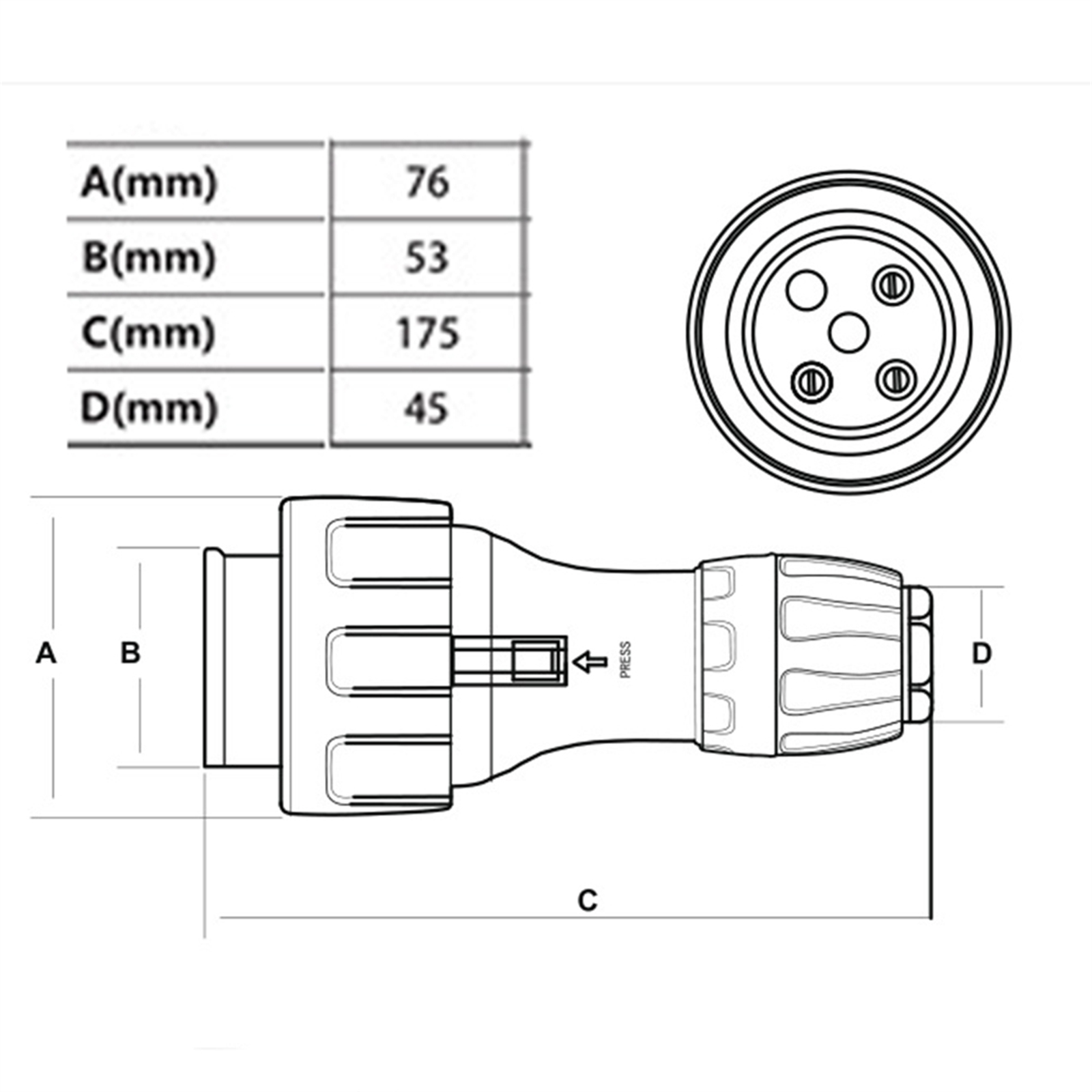 32 Amp 5m 3 Pin Extension Lead Single Phase 250V Rubber Heavy Duty Cable Male&Female Plug photo 2