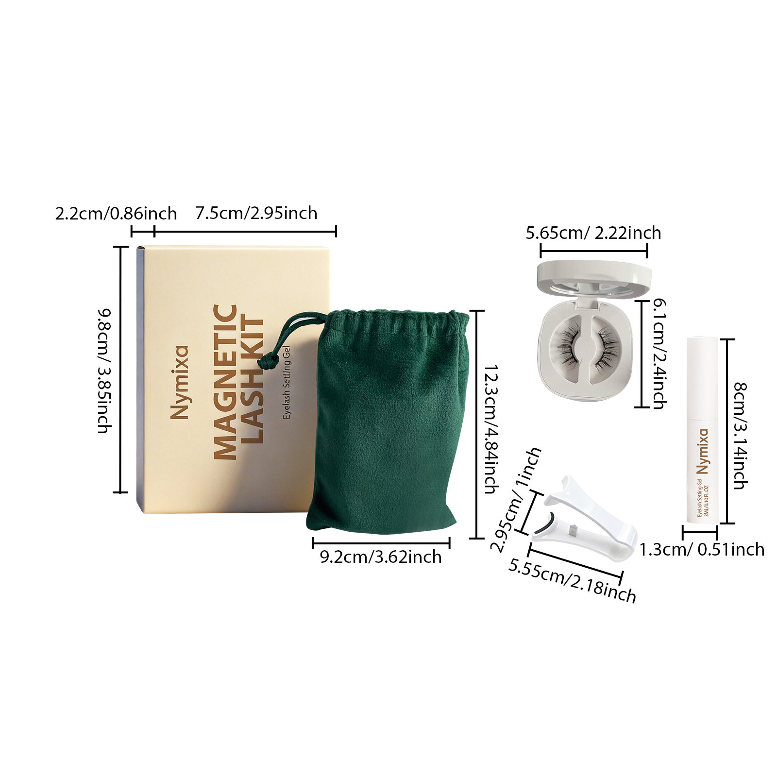 Magnetic Suction False Eyelash Kit  Curved  1 Set 1box photo 7