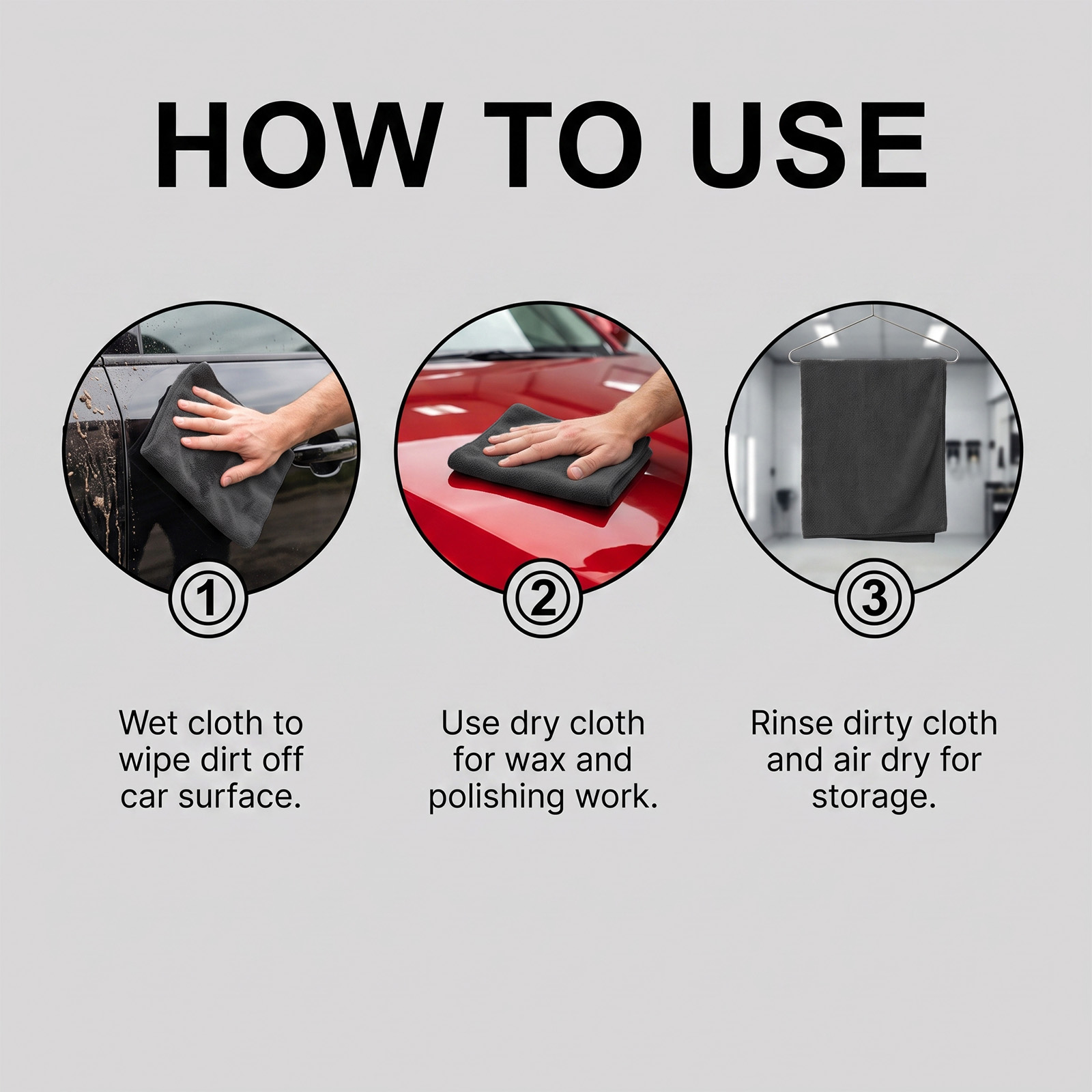 Magic Cloth Efficient Decontamination Water Absorbent Quick Dry Fine Weave No-Scratch Car Multi Surface Cleaning Cloth photo 6
