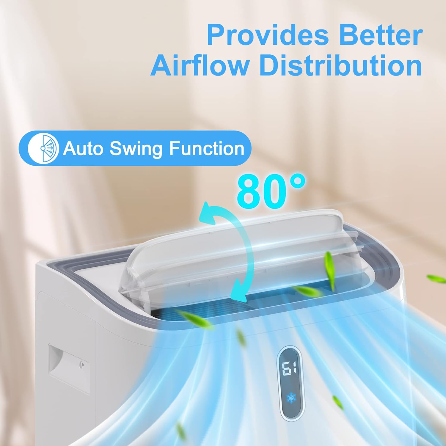 14,000 BTU Wi-Fi Portable Air Conditioner, 4-in-1 AC With Cooling, Heating, Dehumidifier And Fan, For Rooms Up To 700 Sq. Ft., White photo 2